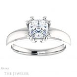 Princess Cut Forever One Moissanite Engagement Ring #GTJ987-square-fo-w 1 Princess Cut Forever One Moissanite Engagement Ring #GTJ987-square-fo-w