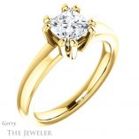 Princess Cut Forever One Moissanite Engagement Ring #GTJ987-square-fo-y 4 Princess Cut Forever One Moissanite Engagement Ring #GTJ987-square-fo-y