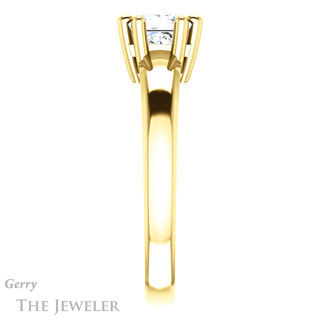 Princess Cut Forever One Moissanite Engagement Ring #GTJ987-square-fo-y 3 Princess Cut Forever One Moissanite Engagement Ring #GTJ987-square-fo-y