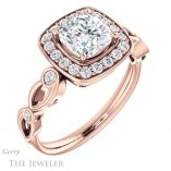 Cushion Cut Forever One Moissanite Engagement Ring #GTJ988-cushion-fo-r