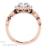 Cushion Cut Forever One Moissanite Engagement Ring #GTJ988-cushion-fo-r