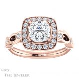 Cushion Cut Forever One Moissanite Engagement Ring #GTJ988-cushion-fo-r