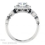 Cushion Cut Forever One Moissanite Engagement Ring #GTJ988-cushion-fo-w