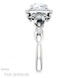 Cushion Cut Forever One Moissanite Engagement Ring #GTJ988-cushion-fo-w