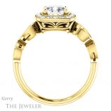 Cushion Cut Forever One Moissanite Engagement Ring #GTJ988-cushion-fo-y 2 Cushion Cut Forever One Moissanite Engagement Ring #GTJ988-cushion-fo-y