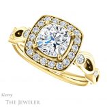 Cushion Cut Forever One Moissanite Engagement Ring #GTJ988-cushion-fo-y 5 Cushion Cut Forever One Moissanite Engagement Ring #GTJ988-cushion-fo-y