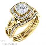 Cushion Cut Forever One Moissanite Engagement Ring #GTJ988-cushion-fo-y 6 Cushion Cut Forever One Moissanite Engagement Ring #GTJ988-cushion-fo-y