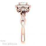Emerald Cut Forever One Moissanite Engagement Ring #GTJ988-emerald-fb-r 3 Emerald Cut Forever Brilliant Moissanite Engagement Ring #GTJ988-emerald-fb-r