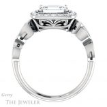 Emerald Cut Forever Brilliant Moissanite Engagement Ring #GTJ988-emerald-fb-w