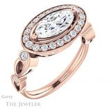 Marquise Cut Forever Brilliant Moissanite Engagement Ring #GTJ988-marquise-fb-r