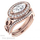 Marquise Cut Forever Brilliant Moissanite Engagement Ring #GTJ988-marquise-fb-r