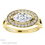 Marquise Cut Forever One Moissanite Engagement Ring #GTJ988-marquise-fb-y 1 Marquise Cut Forever Brilliant Moissanite Engagement Ring #GTJ988-marquise-fb-y