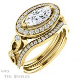 Marquise Cut Forever One Moissanite Engagement Ring #GTJ988-marquise-fb-y 6 Marquise Cut Forever Brilliant Moissanite Engagement Ring #GTJ988-marquise-fb-y