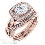 Oval Shaped Forever One Moissanite Engagement Ring #GTJ988-oval-fo-r