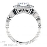 Oval Shaped Forever One Moissanite Engagement Ring #GTJ988-oval-fo-w 2 Oval Shaped Forever One Moissanite Engagement Ring #GTJ988-oval-fo-w