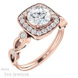 Round Cut Forever One Moissanite Engagement Ring #GTJ988-round-fo-r 4 Round Cut Forever One Moissanite Engagement Ring #GTJ988-round-fo-r
