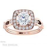 Round Cut Forever One Moissanite Engagement Ring #GTJ988-round-fo-r 1 Round Cut Forever One Moissanite Engagement Ring #GTJ988-round-fo-r