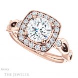 Round Cut Forever One Moissanite Engagement Ring #GTJ988-round-fo-r 5 Round Cut Forever One Moissanite Engagement Ring #GTJ988-round-fo-r