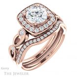 Round Cut Forever One Moissanite Engagement Ring #GTJ988-round-fo-r 6 Round Cut Forever One Moissanite Engagement Ring #GTJ988-round-fo-r