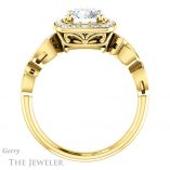 Round Cut Forever One Moissanite Engagement Ring #GTJ988-round-fo-y
