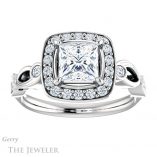Princess Cut Forever One Moissanite Engagement Ring #GTJ988-square-fo-w