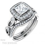 Princess Cut Forever One Moissanite Engagement Ring #GTJ988-square-fo-w