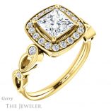Princess Cut Forever One Moissanite Engagement Ring #GTJ988-square-fo-y 4 Princess Cut Forever One Moissanite Engagement Ring #GTJ988-square-fo-y