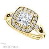 Princess Cut Forever One Moissanite Engagement Ring #GTJ988-square-fo-y 5 Princess Cut Forever One Moissanite Engagement Ring #GTJ988-square-fo-y