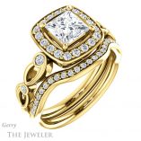 Princess Cut Forever One Moissanite Engagement Ring #GTJ988-square-fo-y 6 Princess Cut Forever One Moissanite Engagement Ring #GTJ988-square-fo-y
