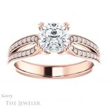 Cushion Cut Forever One Moissanite Engagement Ring #GTJ991-cushion-fo-r 1 Cushion Cut Forever One Moissanite Engagement Ring #GTJ991-cushion-fo-r