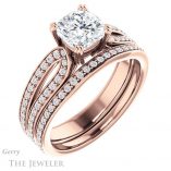 Cushion Cut Forever One Moissanite Engagement Ring #GTJ991-cushion-fo-r 6 Cushion Cut Forever One Moissanite Engagement Ring #GTJ991-cushion-fo-r