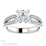 Cushion Cut Forever One Moissanite Engagement Ring #GTJ991-cushion-fo-w
