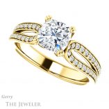 Cushion Cut Forever One Moissanite Engagement Ring #GTJ991-cushion-fo-y 5 Cushion Cut Forever One Moissanite Engagement Ring #GTJ991-cushion-fo-y