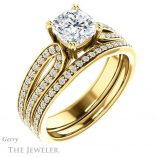 Cushion Cut Forever One Moissanite Engagement Ring #GTJ991-cushion-fo-y 6 Cushion Cut Forever One Moissanite Engagement Ring #GTJ991-cushion-fo-y