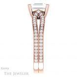 Emerald Cut Forever One Moissanite Engagement Ring #GTJ991-emerald-fb-r 3 Emerald Cut Forever Brilliant Moissanite Engagement Ring #GTJ991-emerald-fb-r