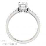 Emerald Cut Forever One Moissanite Engagement Ring #GTJ991-emerald-fb-w 2 Emerald Cut Forever Brilliant Moissanite Engagement Ring #GTJ991-emerald-fb-w