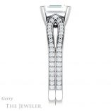 Emerald Cut Forever One Moissanite Engagement Ring #GTJ991-emerald-fb-w 3 Emerald Cut Forever Brilliant Moissanite Engagement Ring #GTJ991-emerald-fb-w