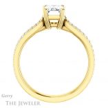 Emerald Cut Forever One Moissanite Engagement Ring #GTJ991-emerald-fb-y 2 Emerald Cut Forever Brilliant Moissanite Engagement Ring #GTJ991-emerald-fb-y