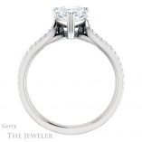 Heart Shaped Forever One Moissanite Engagement Ring #GTJ991-heart-fb-w 2 Heart Shaped Forever Brilliant Moissanite Engagement Ring #GTJ991-heart-fb-w