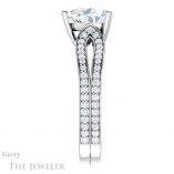 Heart Shaped Forever One Moissanite Engagement Ring #GTJ991-heart-fb-w 3 Heart Shaped Forever Brilliant Moissanite Engagement Ring #GTJ991-heart-fb-w