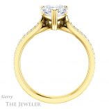 Heart Shaped Forever One Moissanite Engagement Ring #GTJ991-heart-fb-y 2 Heart Shaped Forever Brilliant Moissanite Engagement Ring #GTJ991-heart-fb-y