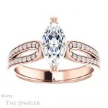 Marquise Cut Forever Brilliant Moissanite Engagement Ring #GTJ991-marquise-fb-r