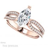 Marquise Cut Forever Brilliant Moissanite Engagement Ring #GTJ991-marquise-fb-r
