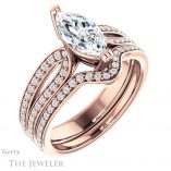 Marquise Cut Forever Brilliant Moissanite Engagement Ring #GTJ991-marquise-fb-r