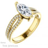 Marquise Cut Forever One Moissanite Engagement Ring #GTJ991-marquise-fb-y 4 Marquise Cut Forever Brilliant Moissanite Engagement Ring #GTJ991-marquise-fb-y