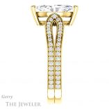 Marquise Cut Forever One Moissanite Engagement Ring #GTJ991-marquise-fb-y 3 Marquise Cut Forever Brilliant Moissanite Engagement Ring #GTJ991-marquise-fb-y