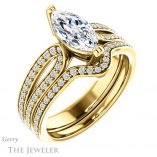 Marquise Cut Forever One Moissanite Engagement Ring #GTJ991-marquise-fb-y 6 Marquise Cut Forever Brilliant Moissanite Engagement Ring #GTJ991-marquise-fb-y