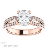 Oval Shaped Forever One Moissanite Engagement Ring #GTJ991-oval-fo-r 1 Oval Shaped Forever One Moissanite Engagement Ring #GTJ991-oval-fo-r