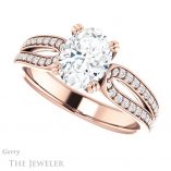 Oval Shaped Forever One Moissanite Engagement Ring #GTJ991-oval-fo-r 5 Oval Shaped Forever One Moissanite Engagement Ring #GTJ991-oval-fo-r