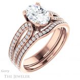Oval Shaped Forever One Moissanite Engagement Ring #GTJ991-oval-fo-r 6 Oval Shaped Forever One Moissanite Engagement Ring #GTJ991-oval-fo-r